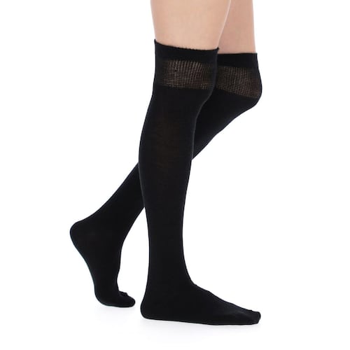 Calceta larga Gleytor suave elastico modelo 250 unitalla color negro dama