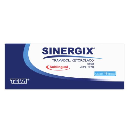 Sinergix sublingual 25/10mg tab10