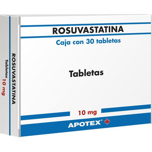 ROSUVASTATINA Caja / blister con 30 tabletas de 10 mg