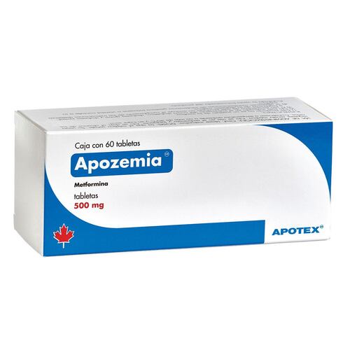 APOZEMIA Metformina CAJA CON 60 TABLETAS DE 500 MG