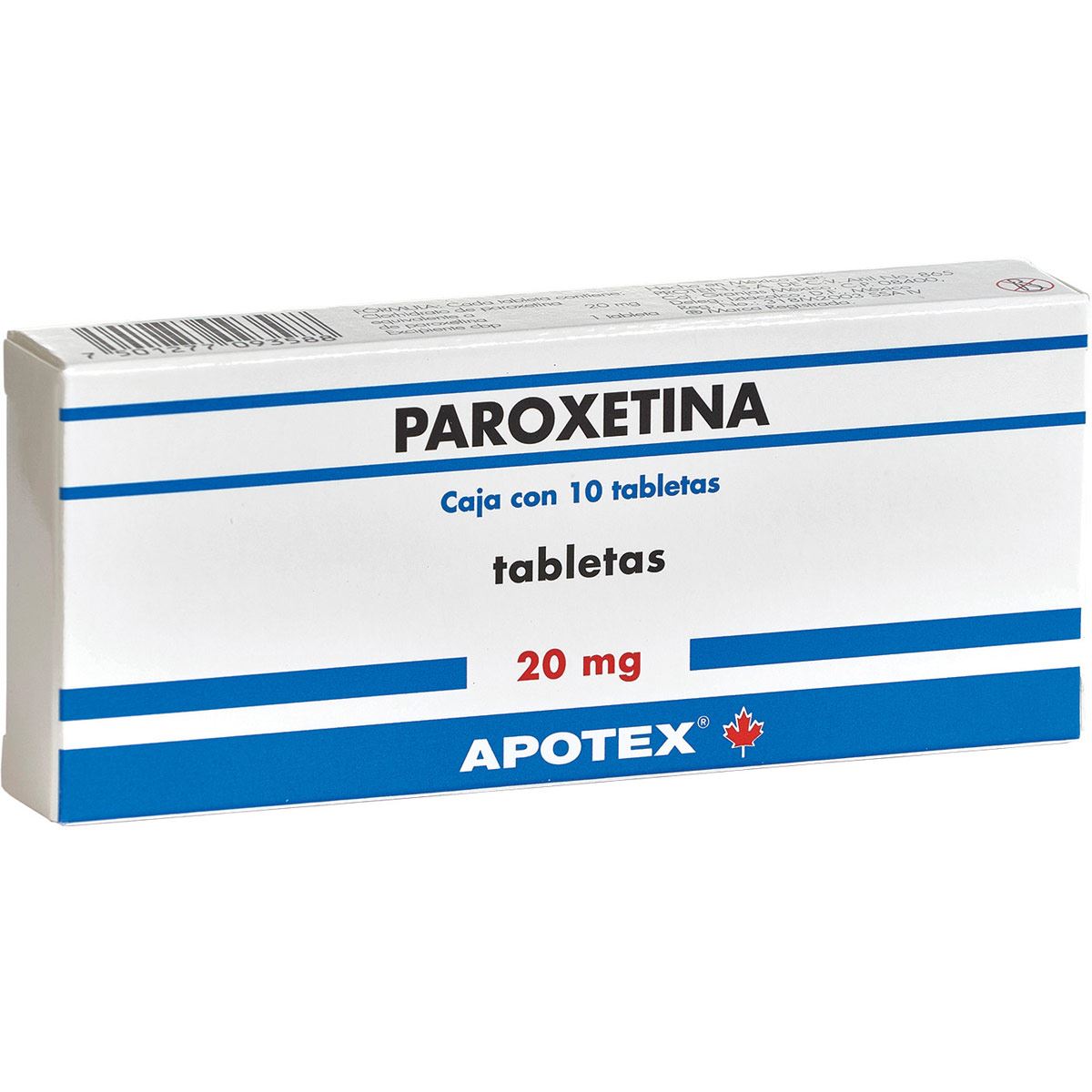 PAROXETINA Caja/ Blister 10 Tabletas De 20 Mg