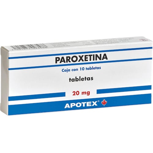 PAROXETINA Caja/ blister 10 tabletas de 20 mg