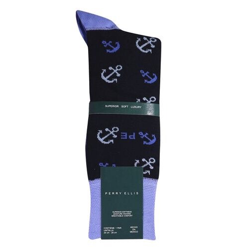 Calcetín PERRY ELLIS Anclas Azul para Hombre