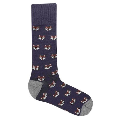 Calcetín Florsheim caras zorro color azul