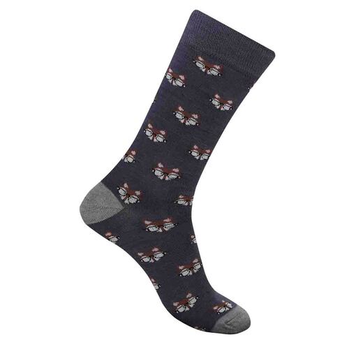 Calcetín Florsheim caras zorro color azul