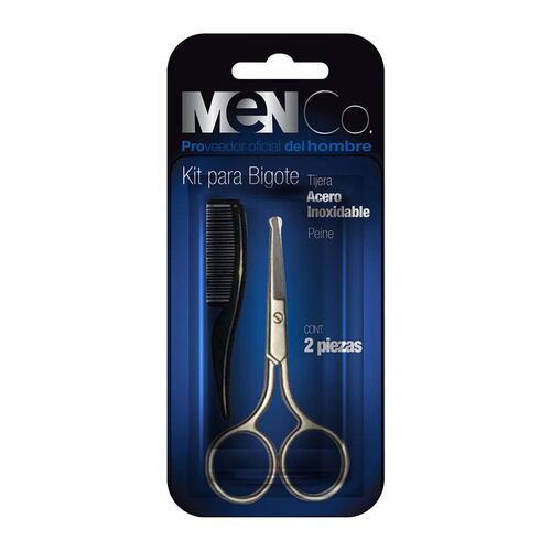 Tijera Bigotera Kit MenCo Acero Inox.