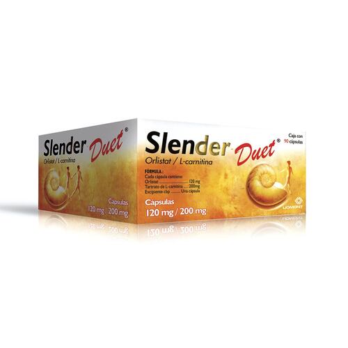 SLENDER-DUET 120mg/200mg CON 90 CAP