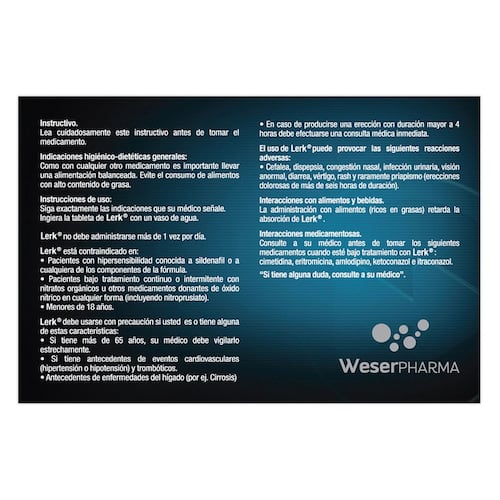 Lerk 50 Mg. Caja con 1 Comprimido
