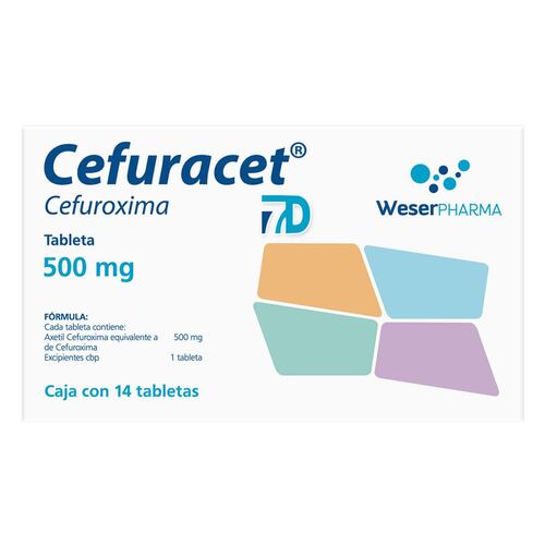 Cefuracet 7D 500 Mg. Caja con 14 Tabletas