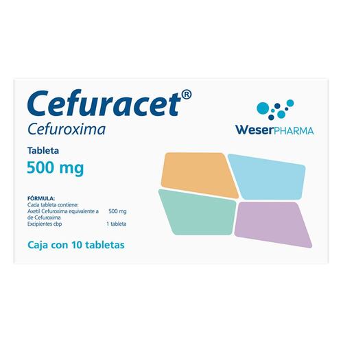 Cefuracet 500 Mg. Caja con 10 Tabletas.