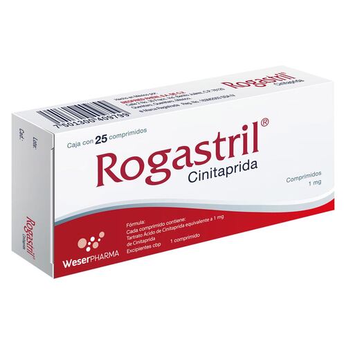 Rogastril 1 mg. Caja con 25 Comprimidos