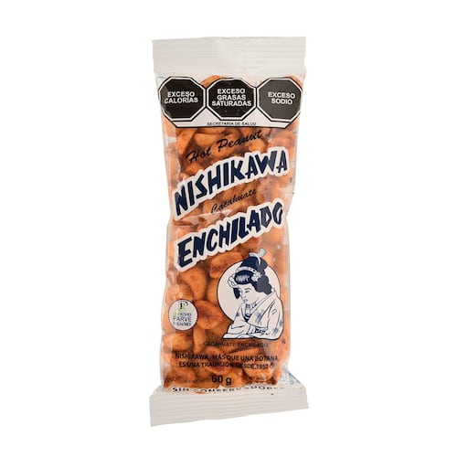 Cacahuates Enchilados de 60 gramos Nishikawa