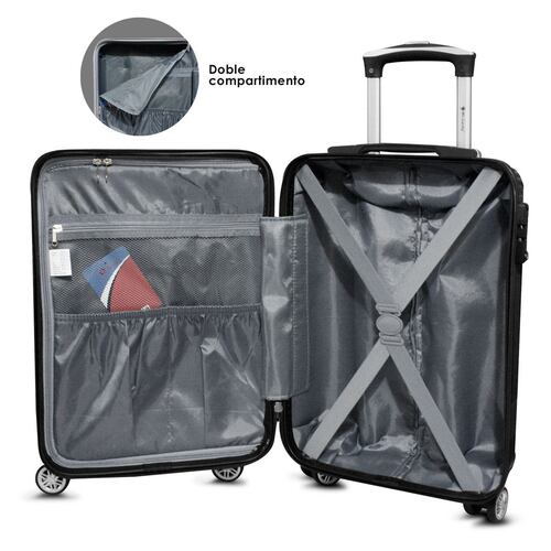 Maleta con Ruedas de Viaje Mc Carthy Negro Inizio 18"