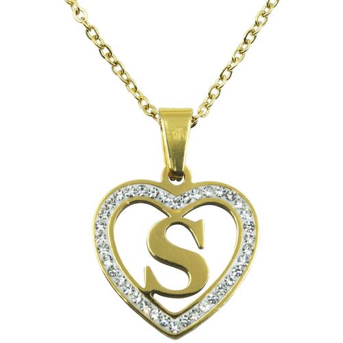 Collar Con Letra Y Cristal Acabado Dorado Birma C6475-D-S