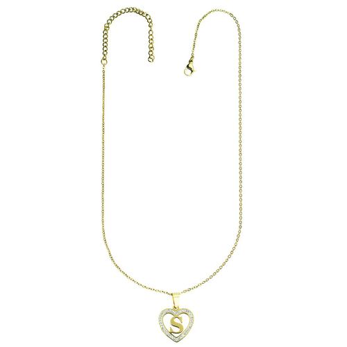 Collar Con Letra Y Cristal Acabado Dorado Birma C6475-D-S