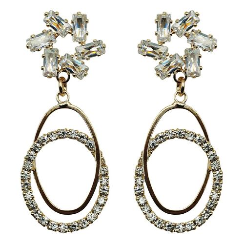 Aretes Tipo Poste Acado Dorado Con Perla Birma A2756-D