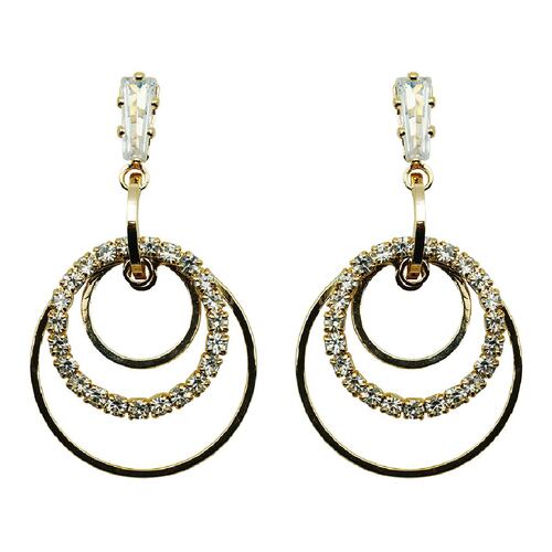 Aretes tipo poste acado dorado con perla birma A2743-D