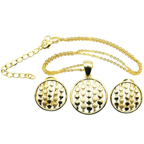 Set de collar y aretes dorado birma