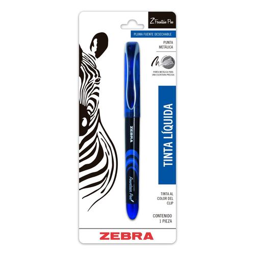 Pluma Fuente Con Tapa Tinta Azul