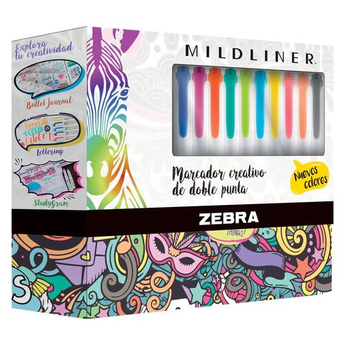 Mildliner marcador creativo Zebra estuche con 25 marcadores