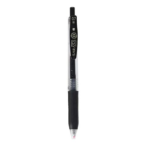 Bolígrafo Rollerball Retráctil Zebra Sarasa Clip Negro