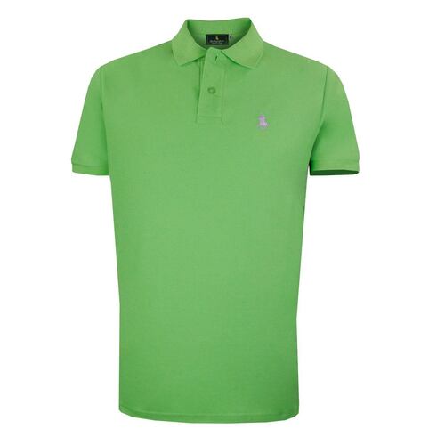 Playera Polo Club Mc Pique Algodón Md Limón
