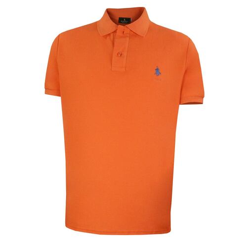 Playera Polo Mc Pique algodón Gd naranja