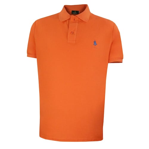 Playera Polo Mc Pique algodón Xg naranja