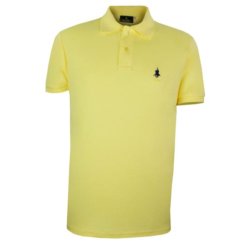 Playera Polo Club Mc Liso Algodón Xg Amarillo
