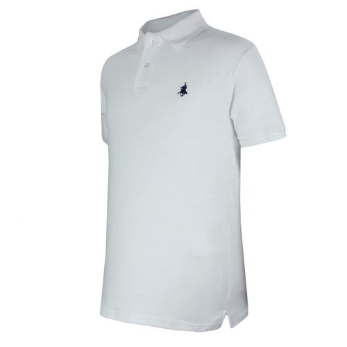Playera Tipo Polo Marca POLO CLUB Blanco Talla Dos Extra Grande para Hombre