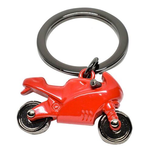 Llavero metálico moto roja 06-mt05
