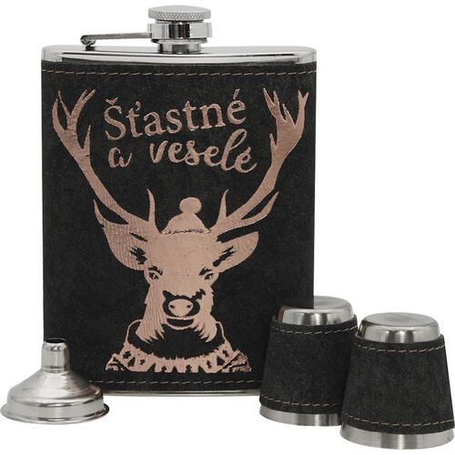 Set Licorera Izy 8oz + 2 Vasos + Embudo