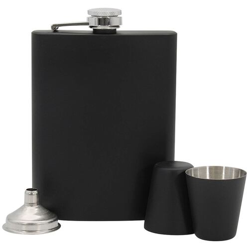 Juego de licorera 8 onzas, 2 vasos y embudo