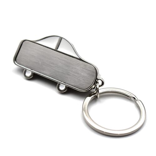 Llavero de metal carrito plano