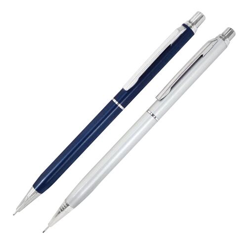 Set de lapiceros plata y azul
