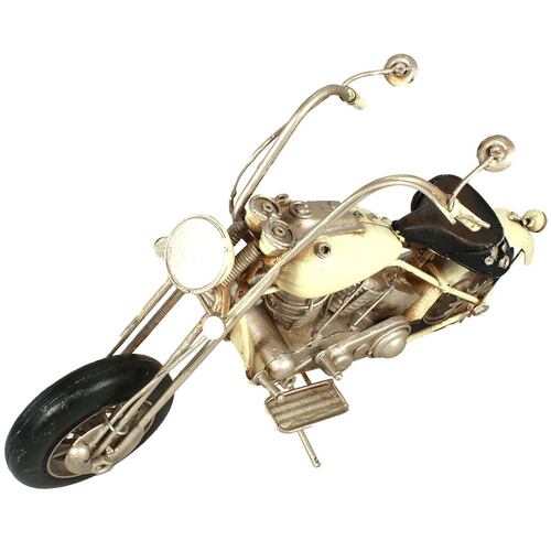 Figura Decorativa Motocicleta Chopper Clásica