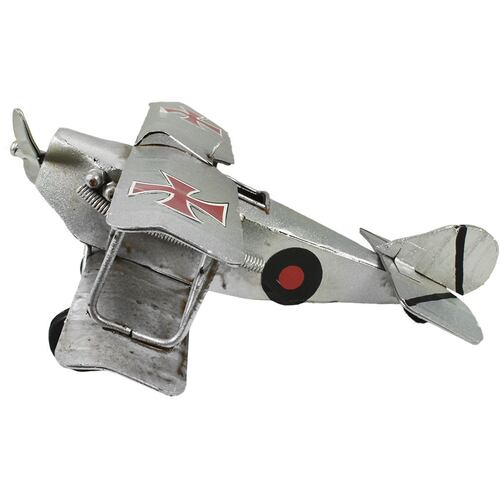 Figura Decorativa Avión Halberts Alemán Gris