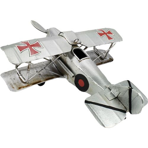 Figura Decorativa Avión Halberts Alemán Gris