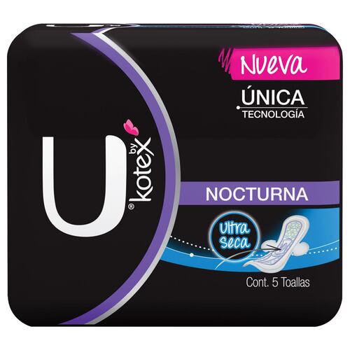 Toallas Sanitarias Kotex Unik Nocturna con Alas