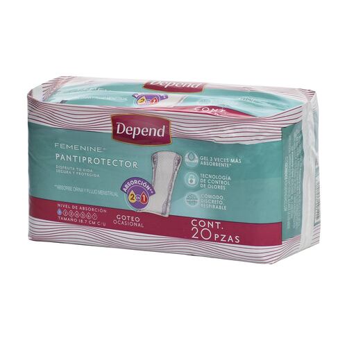 Toalla Femenina Depend Pantiprotector incont