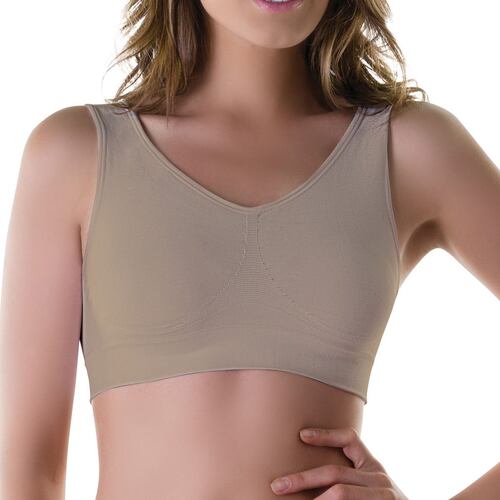 Bra Bust Up LAtouche sin costuras ni varillas modelo S8005 color nude talla  1X dama