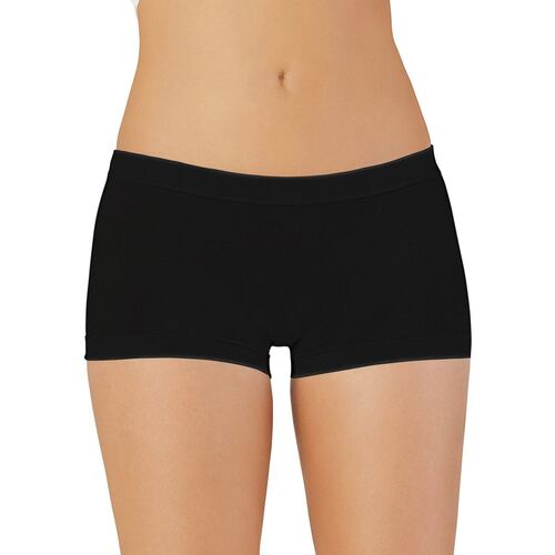 Boxer LAtouche suave sin costuras modelo S8020 color negro talla chica-mediana dama