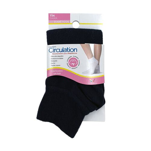 Tin para diabético Circulation costura invisible para dama