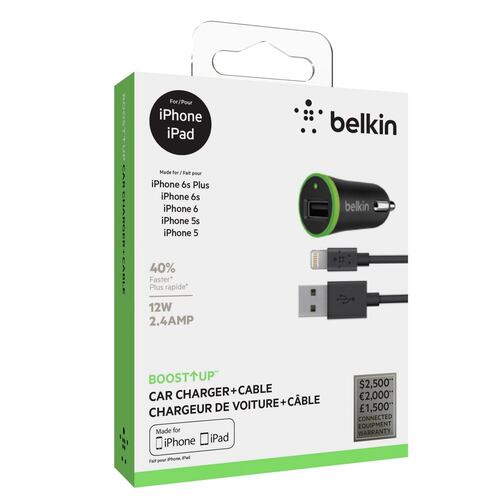 Cargador Belkin Auto Lightning 1.2M