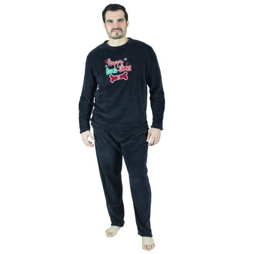 Conjunto pijama Gualidays para caballero color negro talla mediana