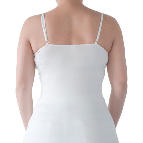Camiseta Oscar Hackman microfibra tirantes HK CSAL1 color blanco talla chica-mediana dama