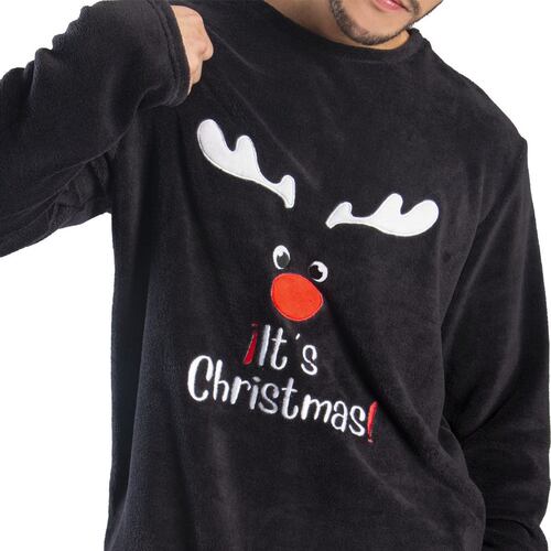 Conjunto pijama Oscar Hackman Rudolph negro M