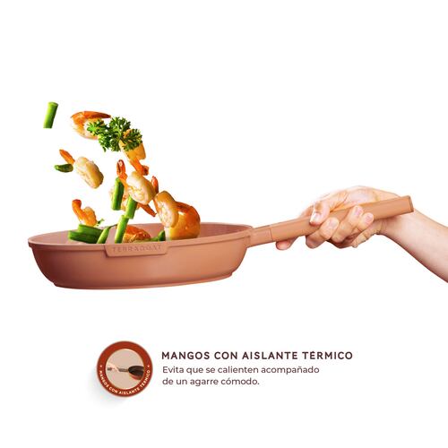 Bateria de Cocina Inova Terracota con Nanoparticulas de Barro