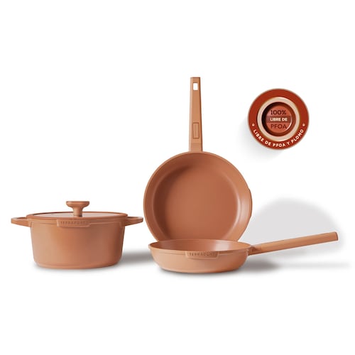 Bateria de Cocina Inova Terracota con Nanoparticulas de Barro