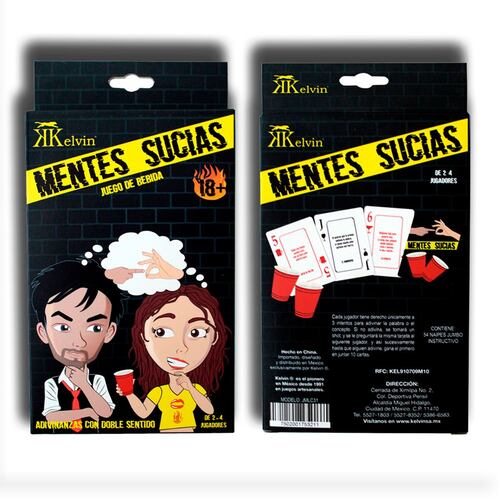 Juego de Bebida Cartas "Mentes Sucias"